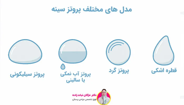 انواع پروتز سینه